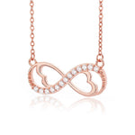 Infinity Symbol heart necklace Rose gold nz