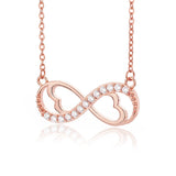 Infinity Symbol heart necklace Rose gold nz