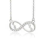 Infinity Symbol heart necklace Silver nz