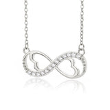 Infinity Symbol heart necklace Silver nz
