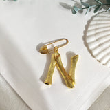 Initial brooch N nz