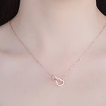 Intertwined Heart Necklace Rose gold nz