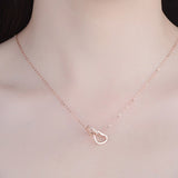 Intertwined Heart Necklace Rose gold nz