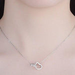 Intertwined Heart Necklace Rose gold nz