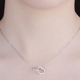 Intertwined Heart Necklace Rose gold nz