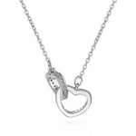 Intertwined Heart Necklace Rose gold nz