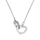 Intertwined Heart Necklace Rose gold nz