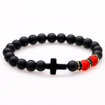 Jasper cross bracelet 16 cm nz