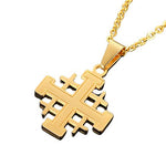 Jerusalem cross necklace stainless steel nz