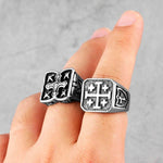 Jerusalem Cross Signet Ring nz