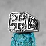 Jerusalem Cross Signet Ring nz