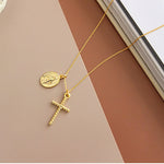 Jesus And Mary Cross Necklace nz