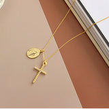 Jesus And Mary Cross Necklace nz