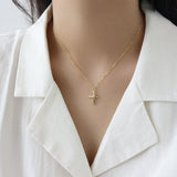 Jesus cross necklace Gold nz