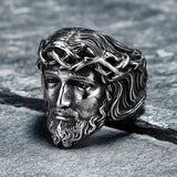 Jesus face signet ring nz