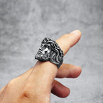 Jesus face signet ring nz