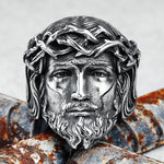 Jesus face signet ring nz