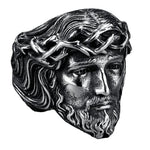 Jesus face signet ring nz