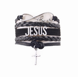 Jesus leather Bracelet nz