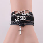 Jesus leather Bracelet nz