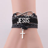 Jesus leather Bracelet nz