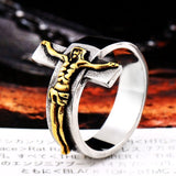 Jesus religious ring 54 mm / Gold nz