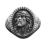 Jesus stainless steel ring 52 mm nz