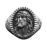 Jesus stainless steel ring 52 mm nz