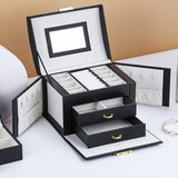 Jewellery Box Black Leather nz
