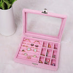 Jewellery box velvet pink nz