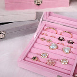 Jewellery box velvet pink nz