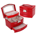 Jewellery Box with Spacious Compartments Red nz
