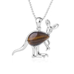 Kangaroo Necklace Tiger Eye No chain nz
