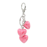 Keyring with Hearts Pink nz