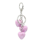Keyring with Hearts Purple nz