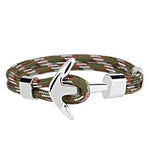 Khaki green anchor bracelet nz