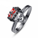 King crown ring stainless steel 52 mm / Red nz