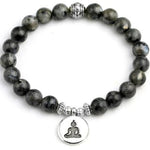 Labradorite Buddha Bracelet Grey / 17 cm nz