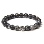 Labradorite lithotherapy bracelet Grey / 17CM nz