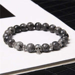 Labradorite Pearl Bracelet Grey / 17CM nz