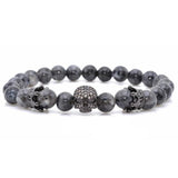 Labradorite Skull Bracelet nz