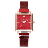 Ladies square watch Red nz