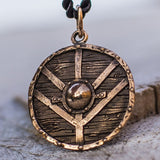 Lagertha Shield Pendant Bronze nz