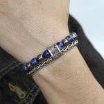 Lapis lazuli stainless steel bracelet nz