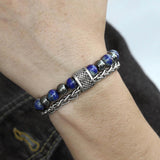 Lapis lazuli stainless steel bracelet nz