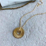 Large gold sun necklace nz
