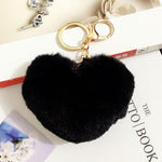 Large heart keyring Black nz