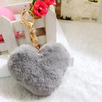 Large heart keyring Grey nz