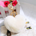 Large heart keyring White nz