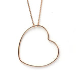 Large heart necklace Rose gold nz